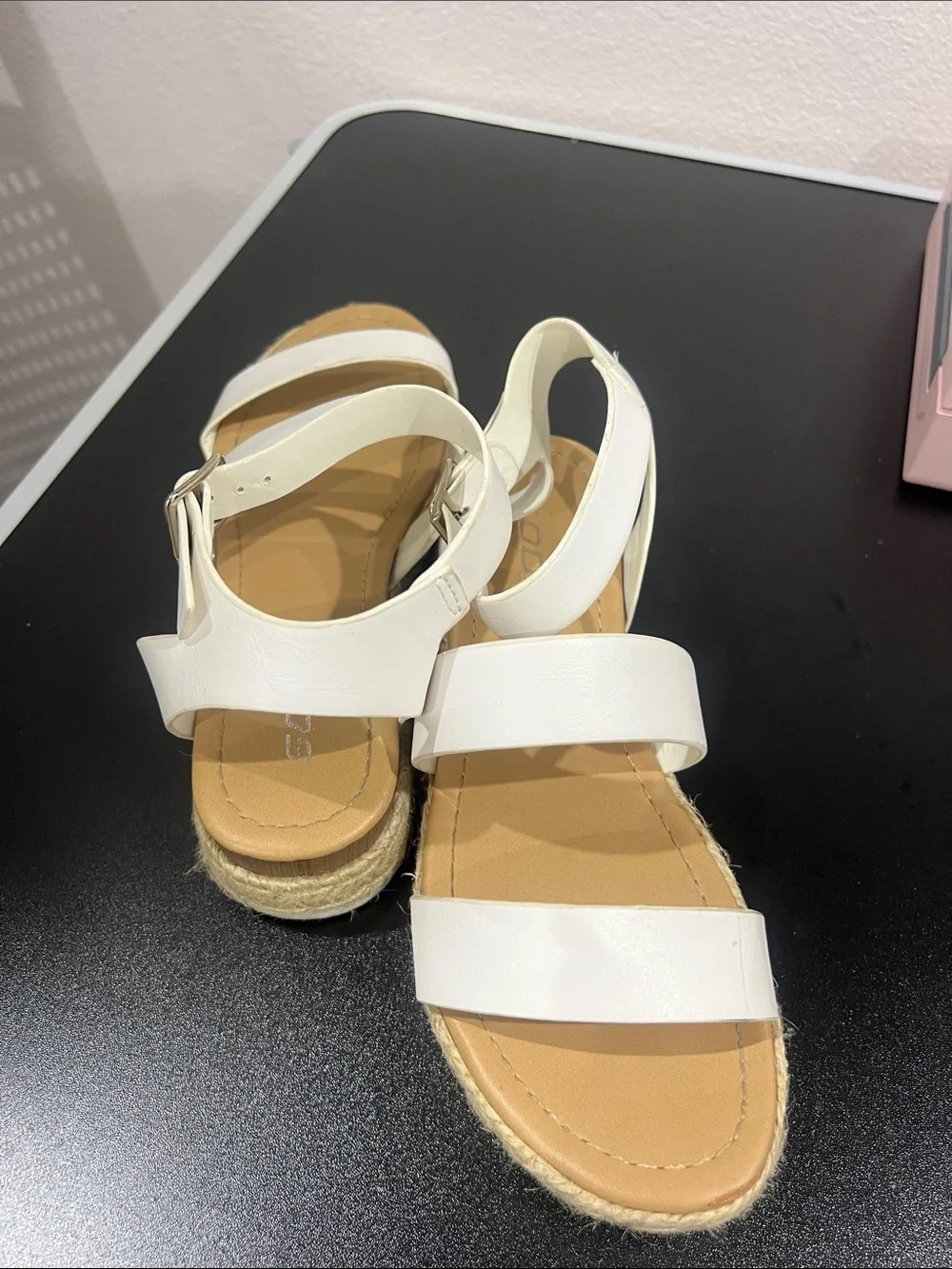 Soda White Strappy Espadrille Sandals for Kids